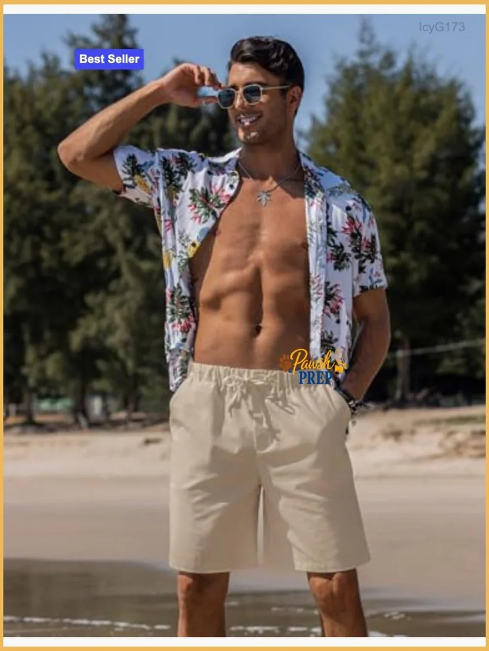 Linen Drawstring Shorts Casual Summer Beach Elastic Waist Shorts